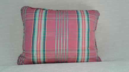 Red and Green Plaid Pillow